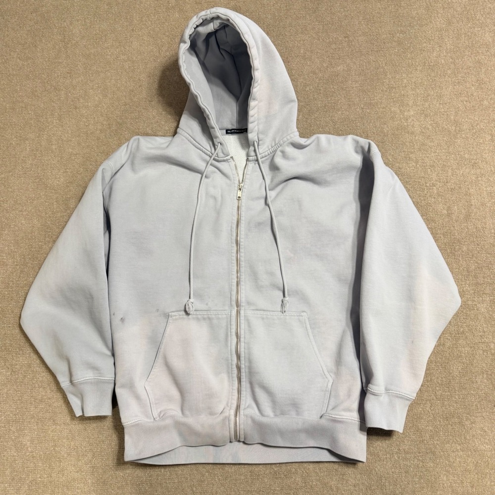 Brandy‎ Melville Christy Hoodie Light Blue Oversized Zip Up Sweatshirt